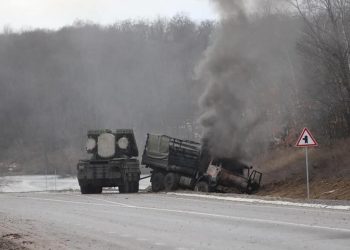 Rusiyanın hərbi texnika karvanı dağıdılıb – Baş Qərargah
