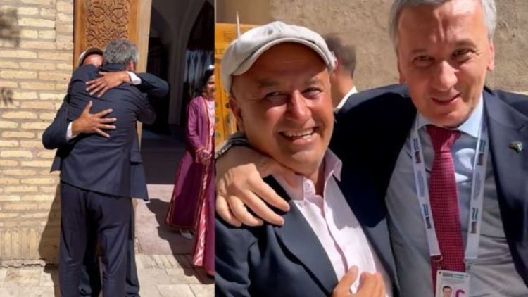 İlham Əliyevin mətbuat katibi Özbəkistanda əsgər yoldaşını tapdı – VİDEO