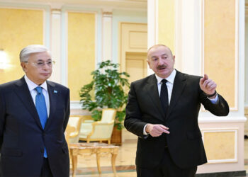 İlham Əliyev və Tokayev Astanada “Alem.ai” Beynəlxalq Süni İntellekt Mərkəzində olublar