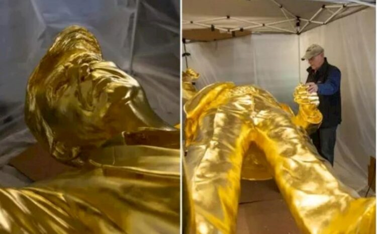 Trampa qızıl heykəl qoyulacaq — FOTO